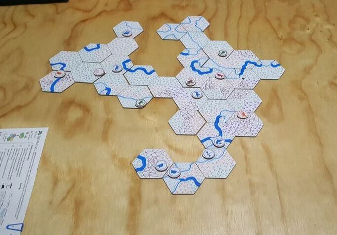 Game Tiles on Wood Table